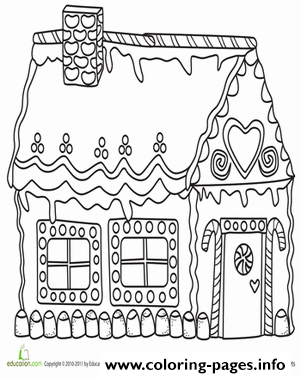 Gingerbread House 4 coloring
