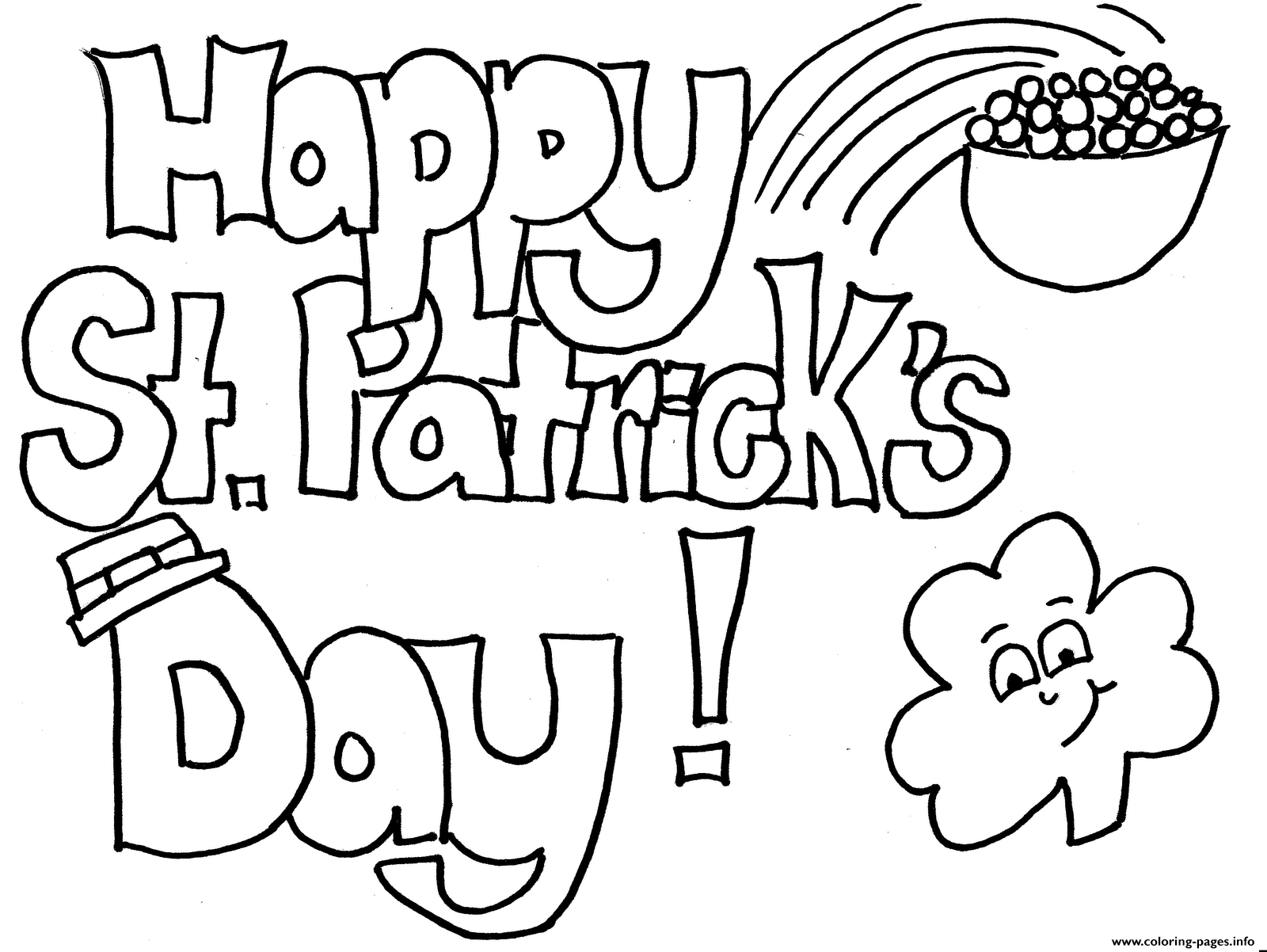 Interesting St Patricks Day Happy coloring