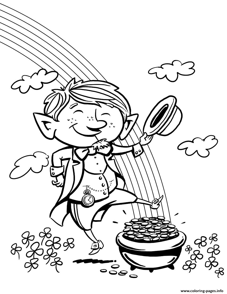 Lucky Day Saint St Patricks Day Coloring Pages Printable