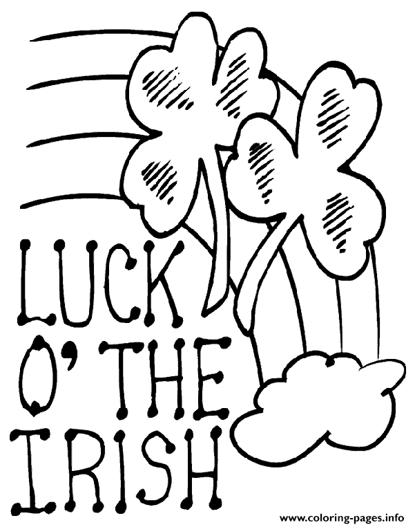 Lucky Saint Patricks Day coloring