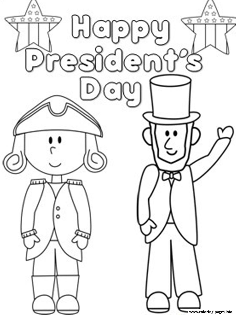 Happy Presidents Day Coloring page Printable