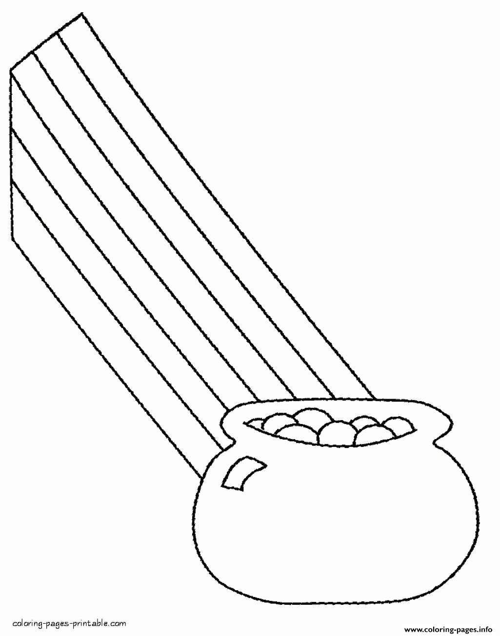 Pot Of Gold Rainbow Pot Of Gold At The End coloring pages