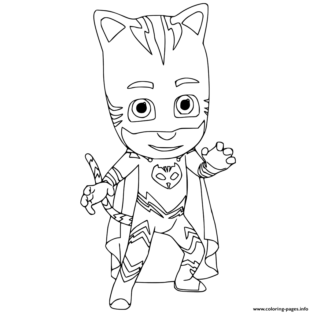 Catboy Pj Mask Coloring page Printable
