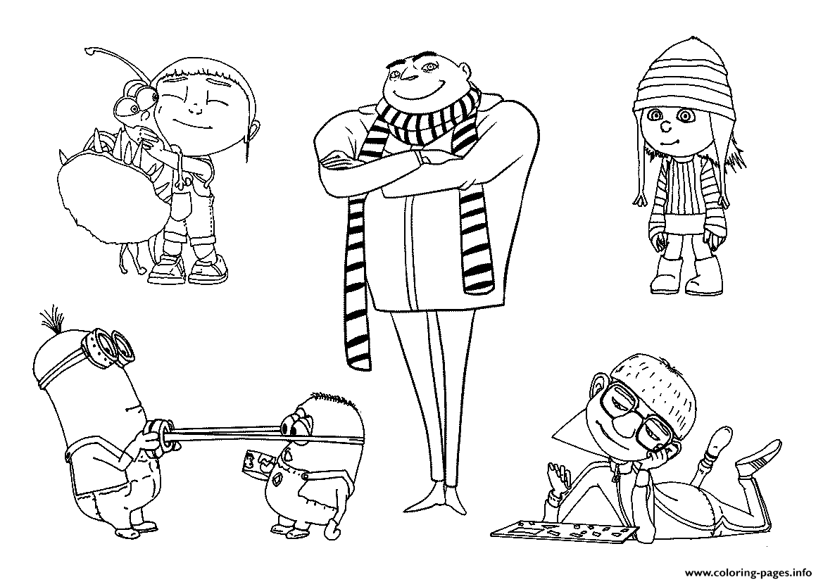 Despicable Me Minions Coloring Page Printable