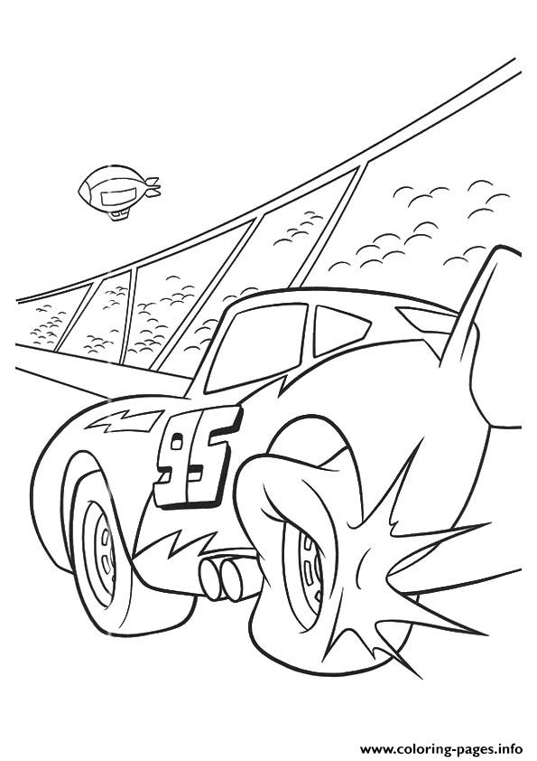 Cars Lightning McQueen Tier Blast A4 Disney coloring