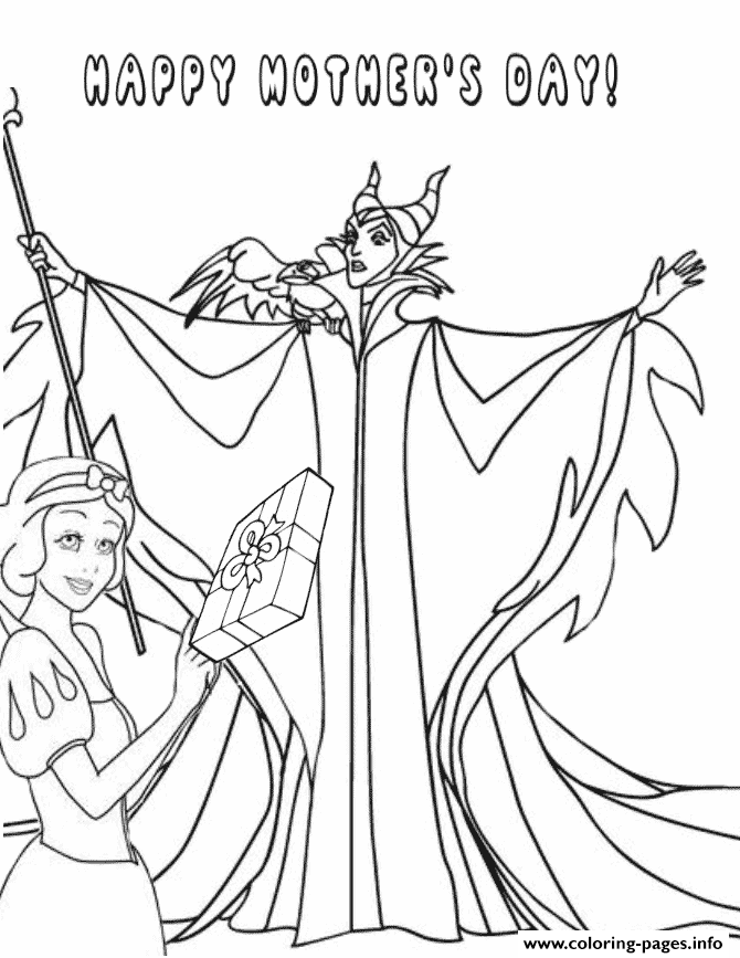 Maleficent Mothers Day Gift coloring