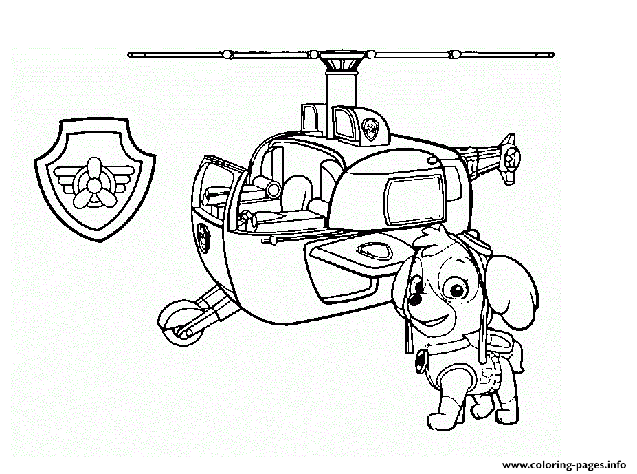 Paw Patrol Skye Want To Fly Coloring Pages Printable