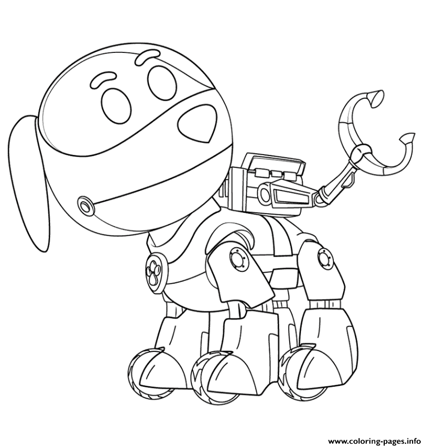 Instrument rester skøjte PAW Patrol Robo Dog Coloring Pages Printable