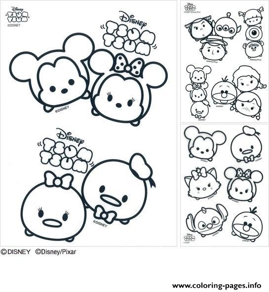 tsum tsum coloring pages to print