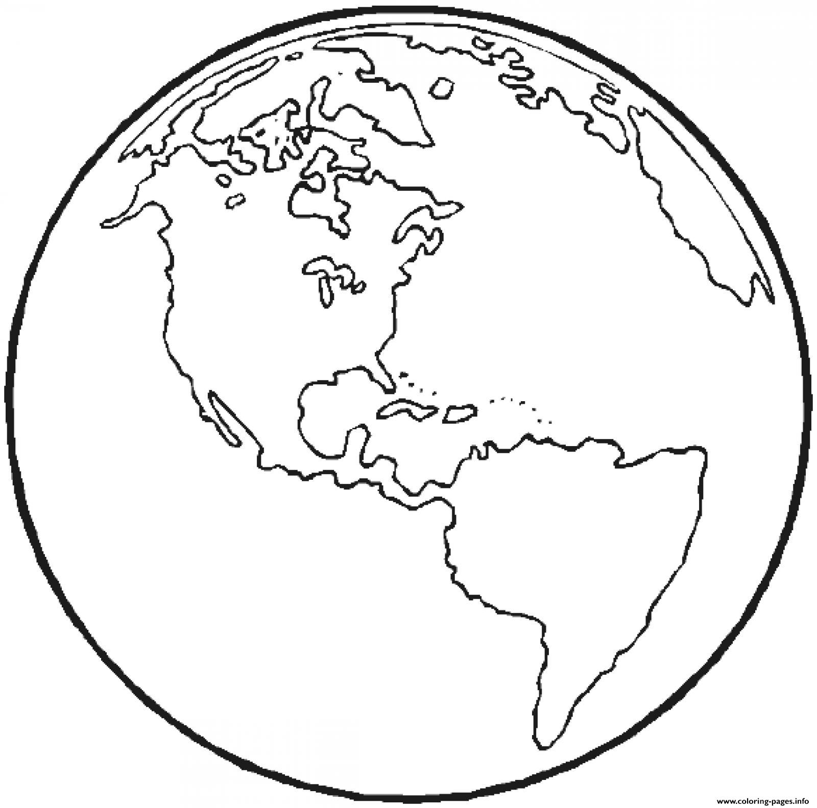 The Earth Coloring Page Printable