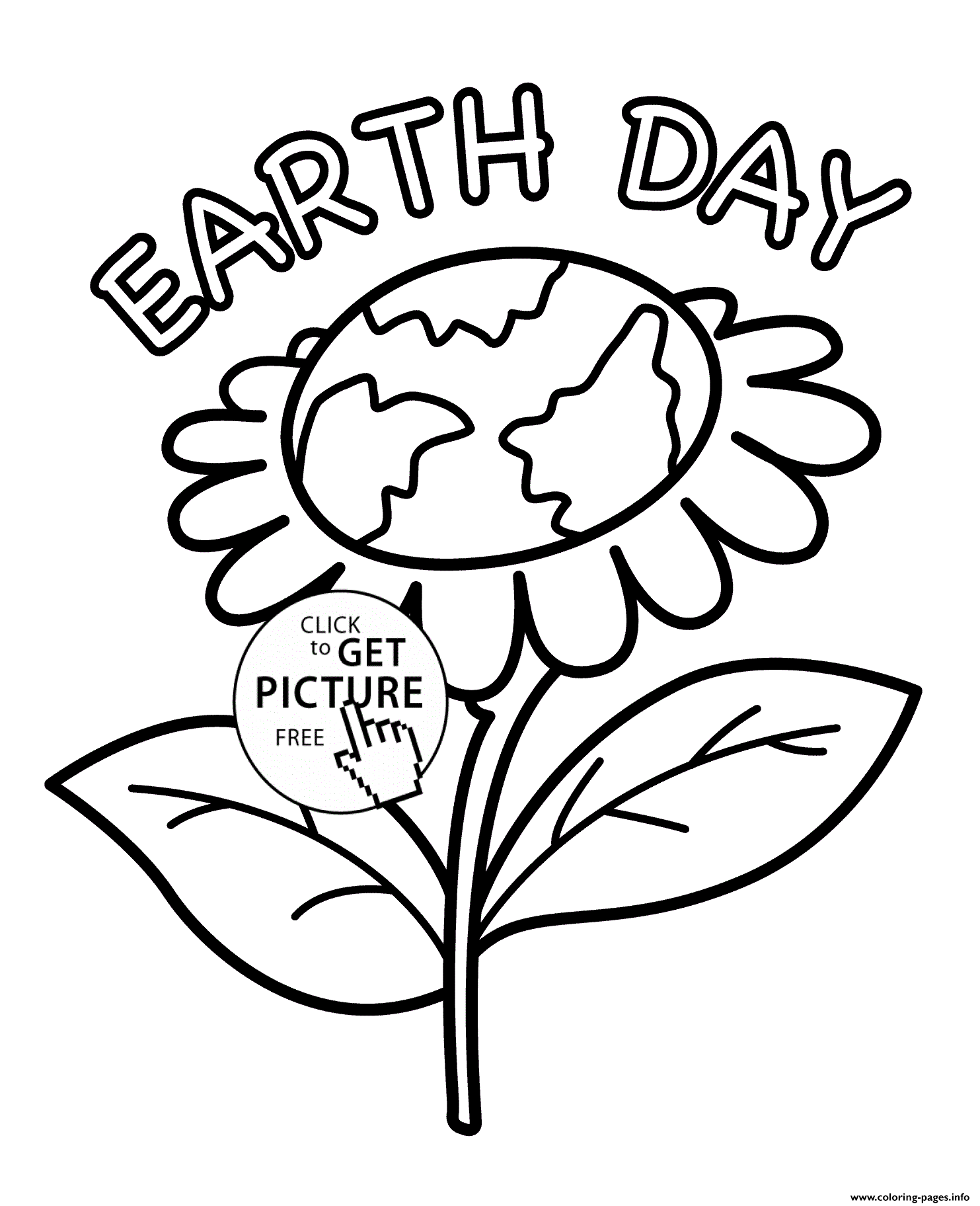 Earth Day Flower coloring