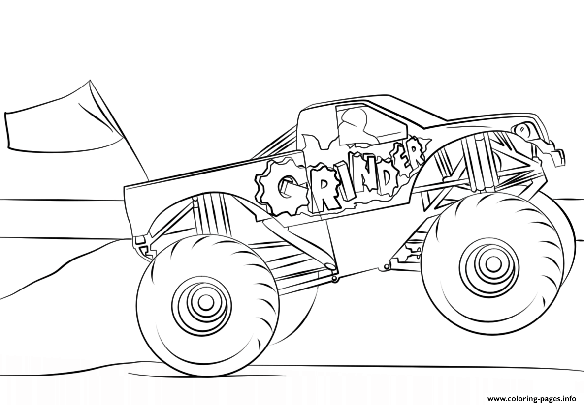 grave digger monster truck coloring pages