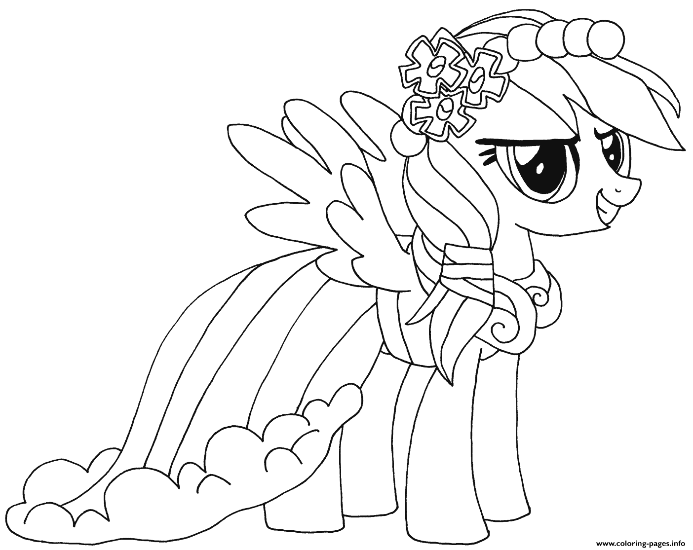 Rainbow Dash My Little Pony Coloring Page Printable