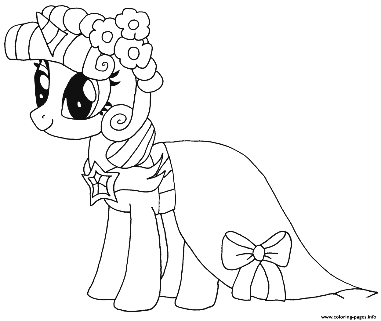 Princess Twilight Sparkle My Little Pony Coloring Page Printable