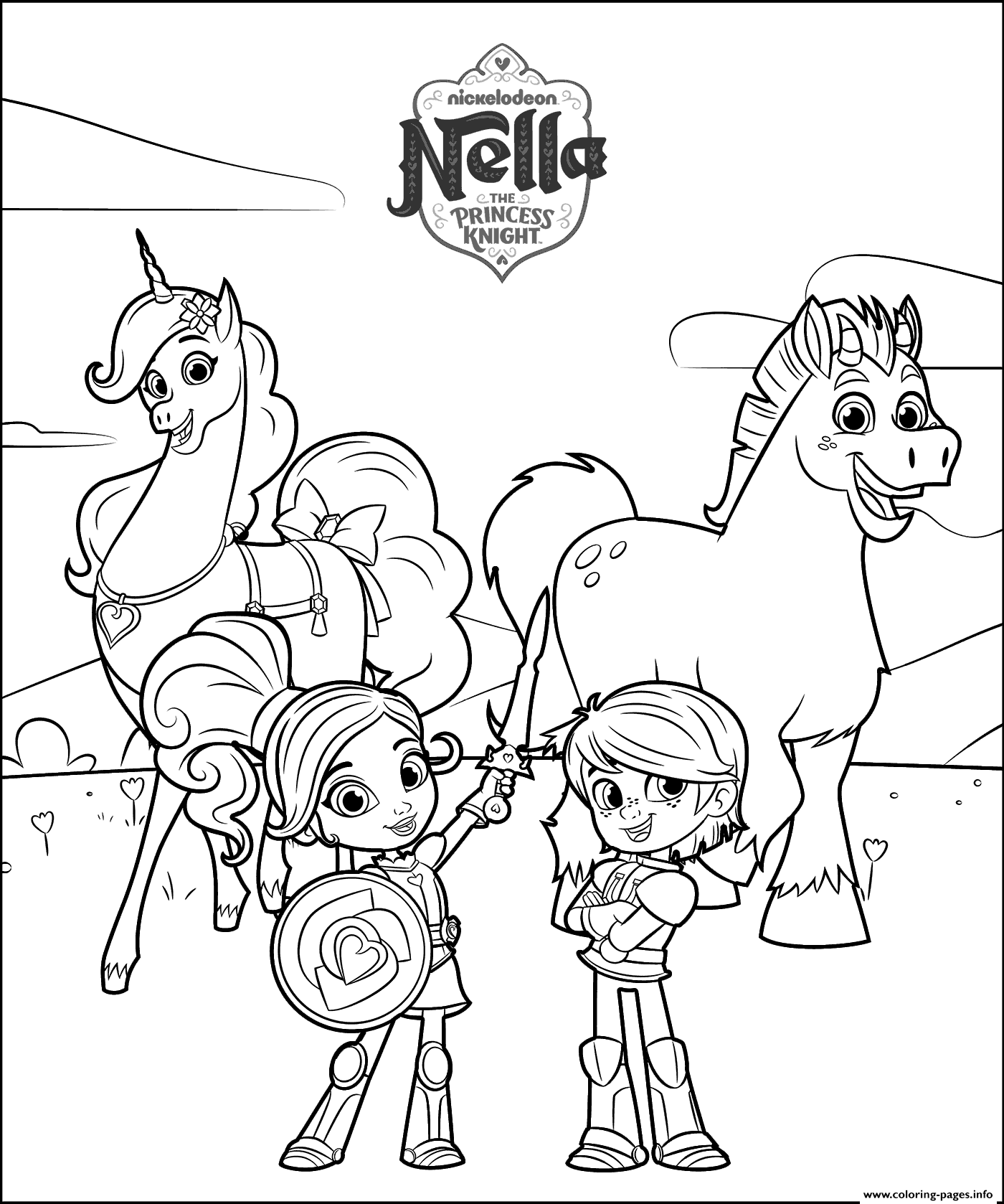 Nella The Princess Knight Coloring page Printable