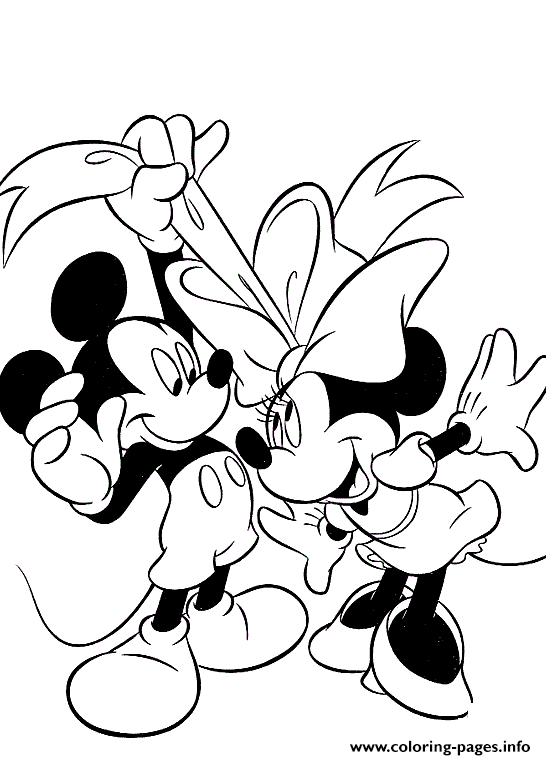 Minnie And Mickey Disney coloring