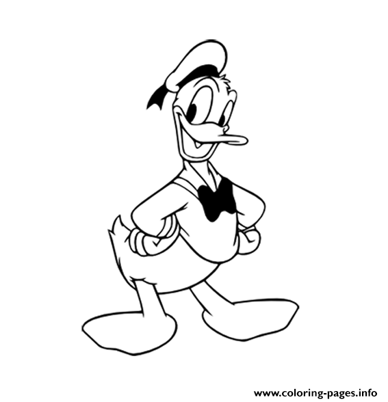 The Donald Duck Duck Free Disney coloring
