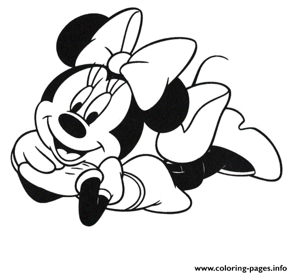 Sweet Minnie Disney Disneys6006 coloring