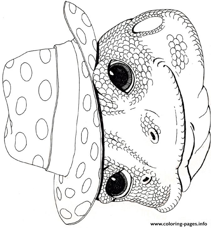 3 Little Dassies Mask Agama Man By Jan Brett coloring