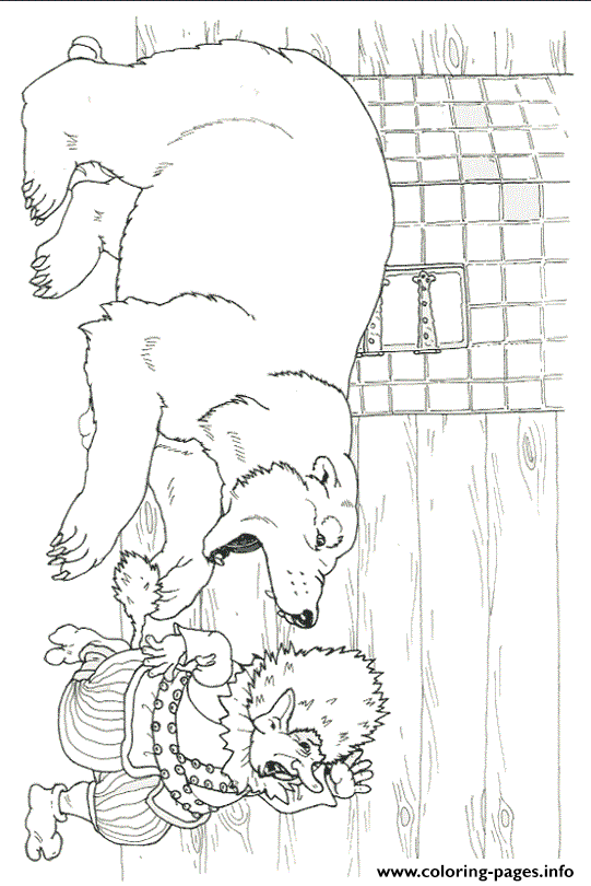 Ice  Bear And Troll By Jan Brett coloring