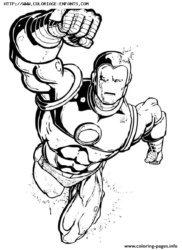 Iron Man 124 Superheros coloring