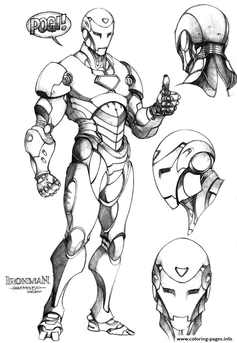 Iron Man Autre Version Superheros coloring
