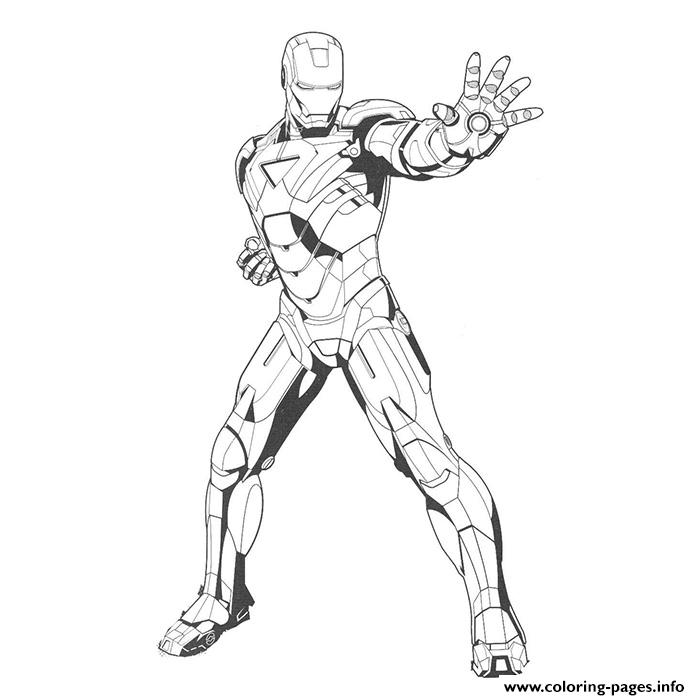 Iron Man Stoppe Ses Ennemis Superheros coloring