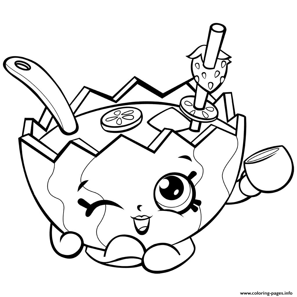 Season 7 Mallory Watermelon Punch Shopkins Season 2017 Colouring Pages