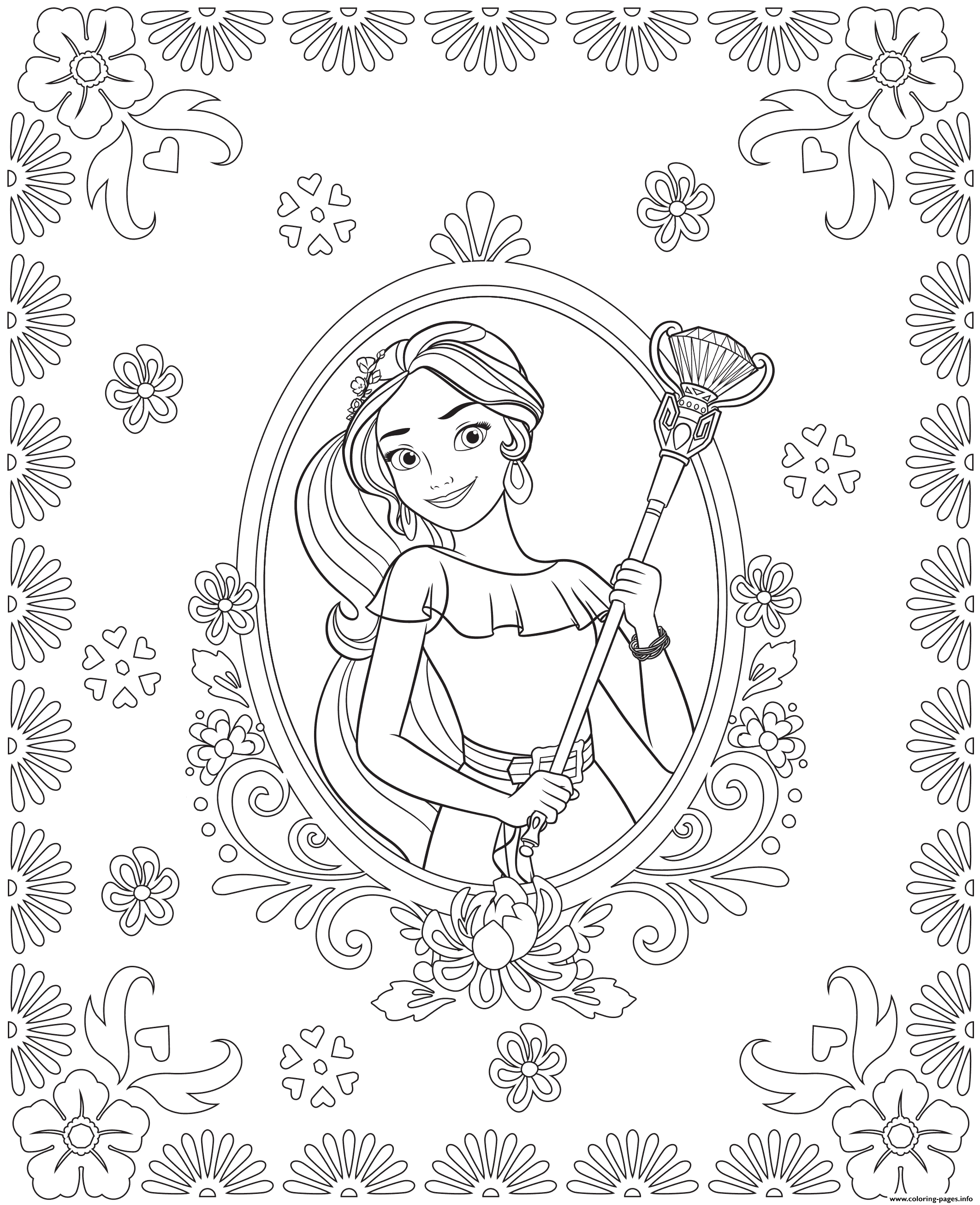 Elena Of Avalor Colouring Page coloring
