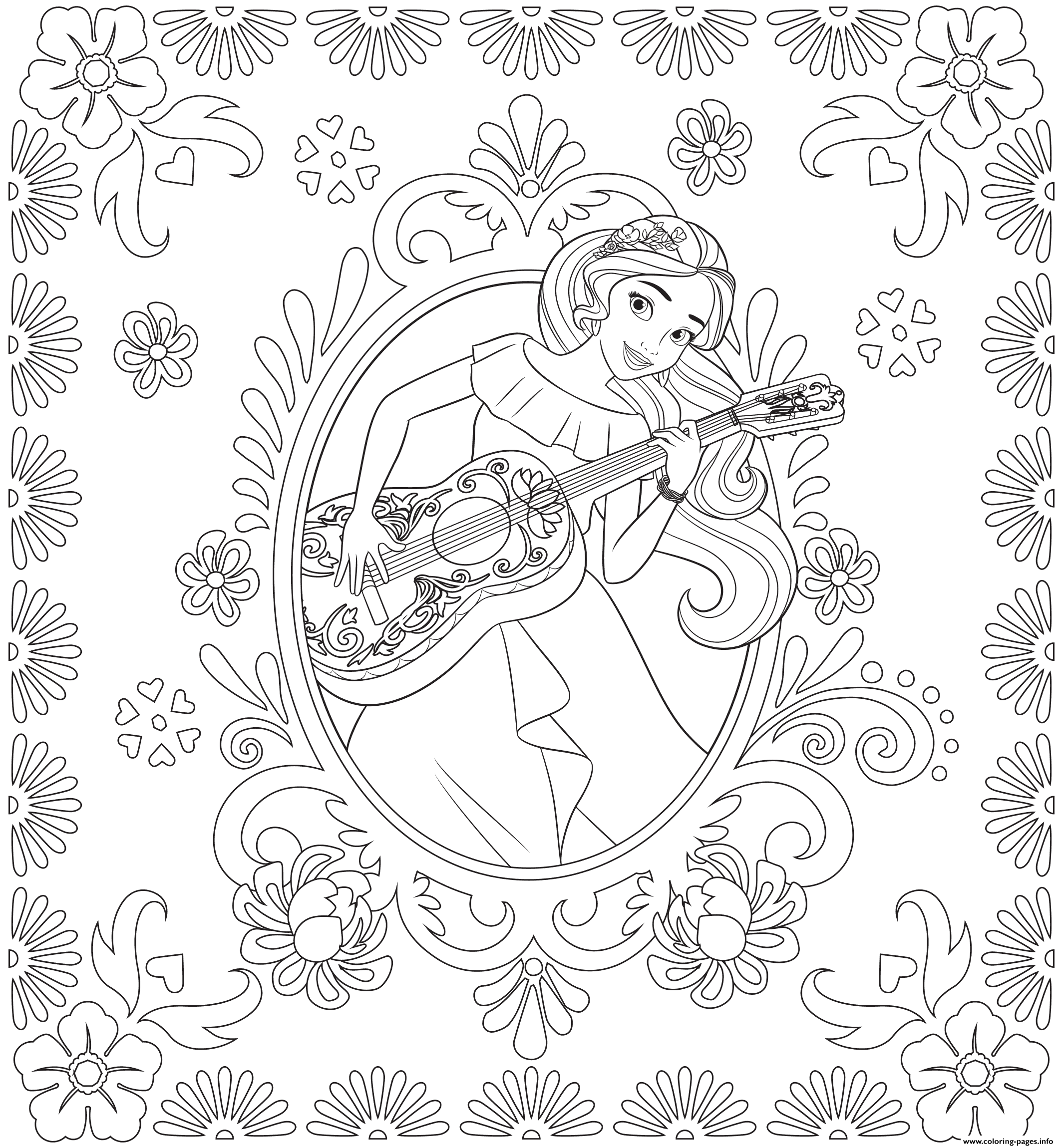 Princess Elena Of Avalor Disney Princess Coloring Pages Printable