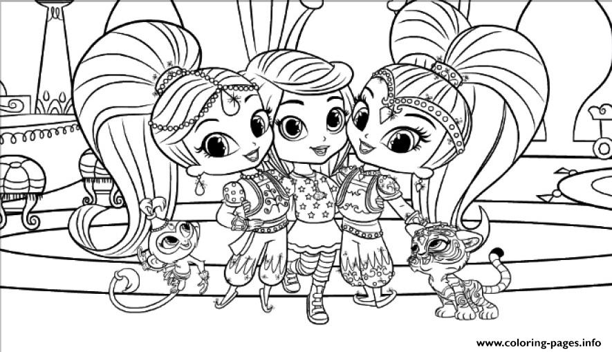 Download Leah Shimmer And Shine Coloring Pages Printable