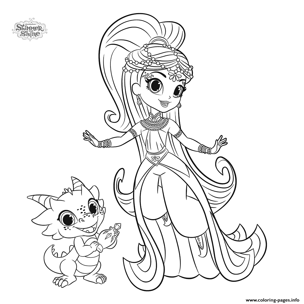 Featured image of post Shimmer And Shine Coloring Pages Leah Instead of coloring common animals or objects on the page they can fill colors on the characters of the tv series including to the two main characters