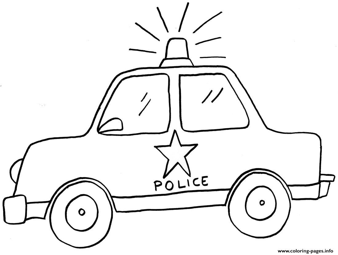 Police Car Draw Kid coloring