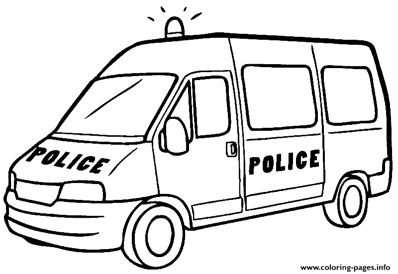 Big Police Car Coloring Pages coloring