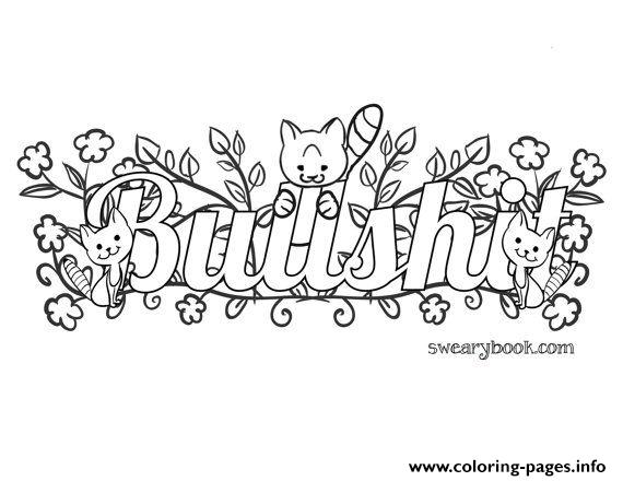 87 Coloring Pages For Adults Swear Words Pictures