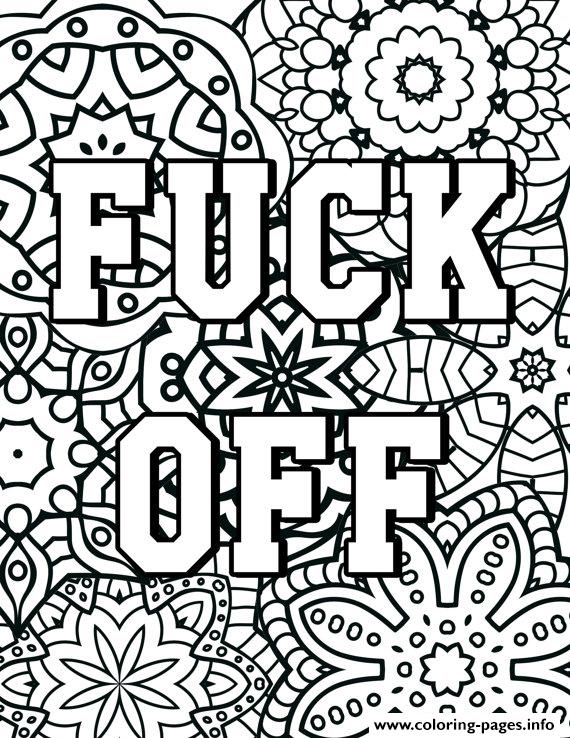 Fuck Off Word Coloring Pages Printable