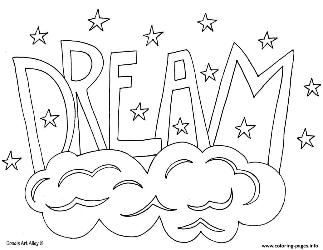 Word Dream Coloring page Printable