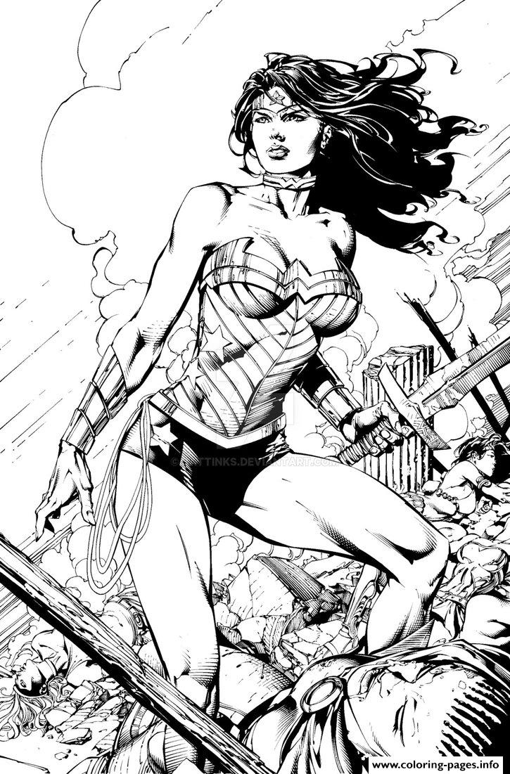 Wonder Woman By Battinks Dc Comics coloring