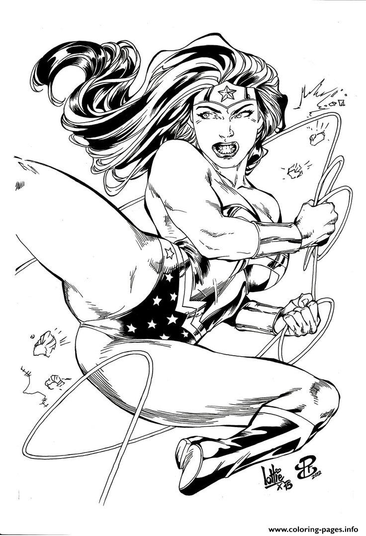 Wonder Woman Inked By Lottiefrancis Adulte Dc Comics coloring