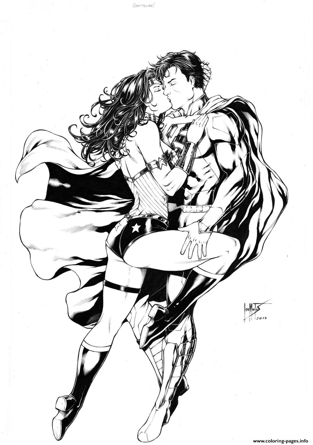 Superman And Wonder Woman By Leomatos coloring