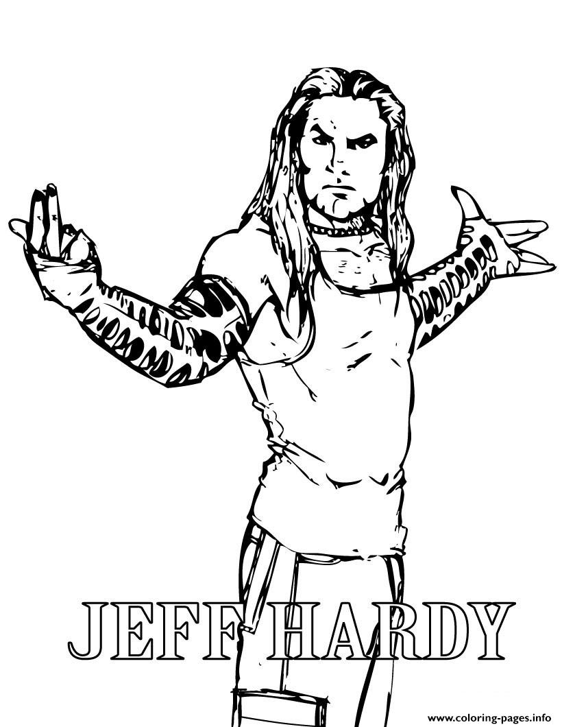Wrestler Jeff Hardy coloring