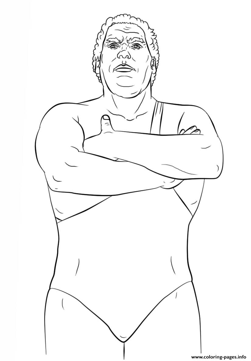 Wwe Andre The Giant Coloring Page coloring