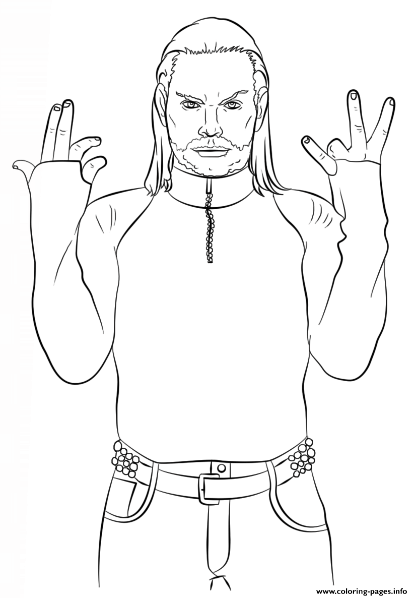 Wwe Jeff Hardy Coloring Page coloring