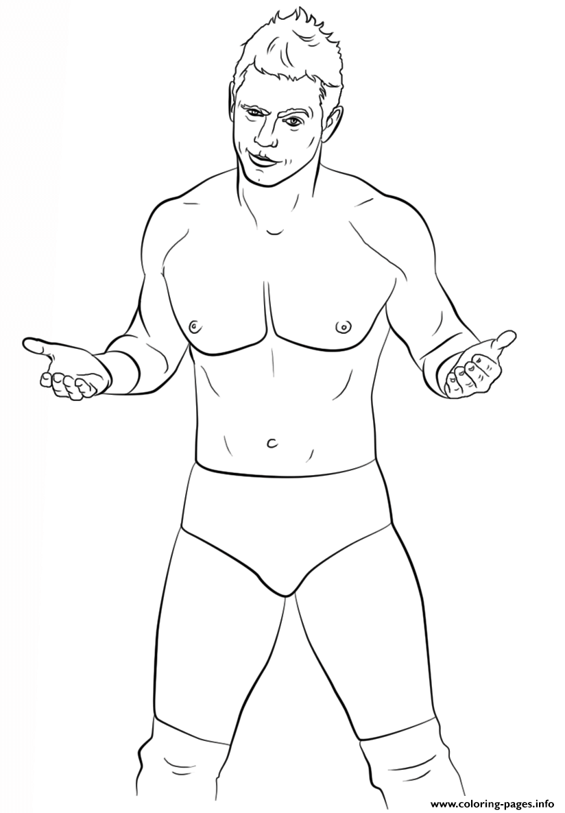 Wwe The Miz Coloring Page coloring