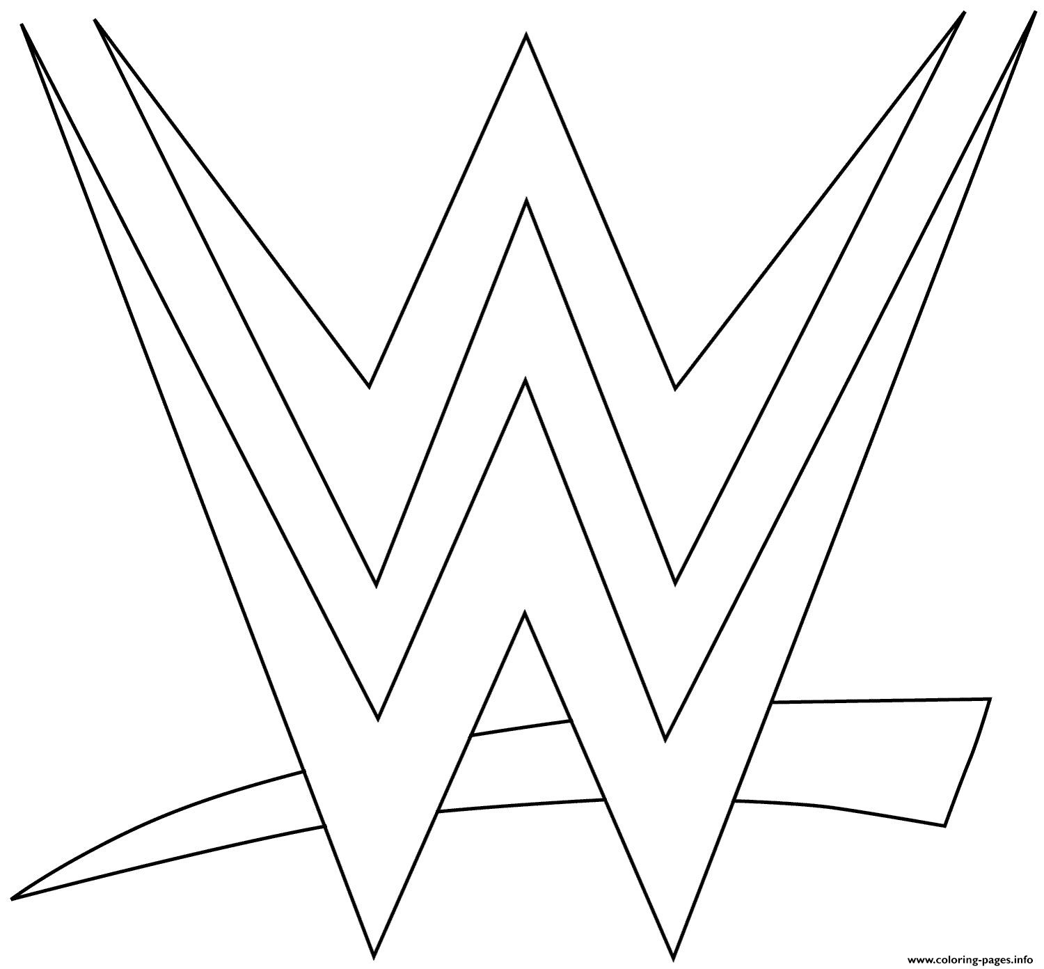 Wwe Logo Coloring Page coloring