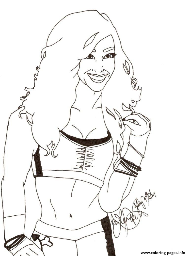 Nikki Bella Wrestling Coloring Pages Printable