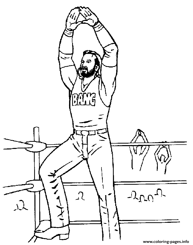 wwe coloring pages the rock