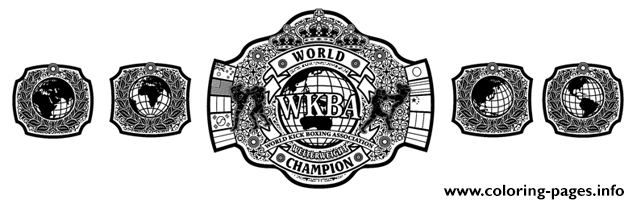 Wwe Championship Belt World Coloring page Printable