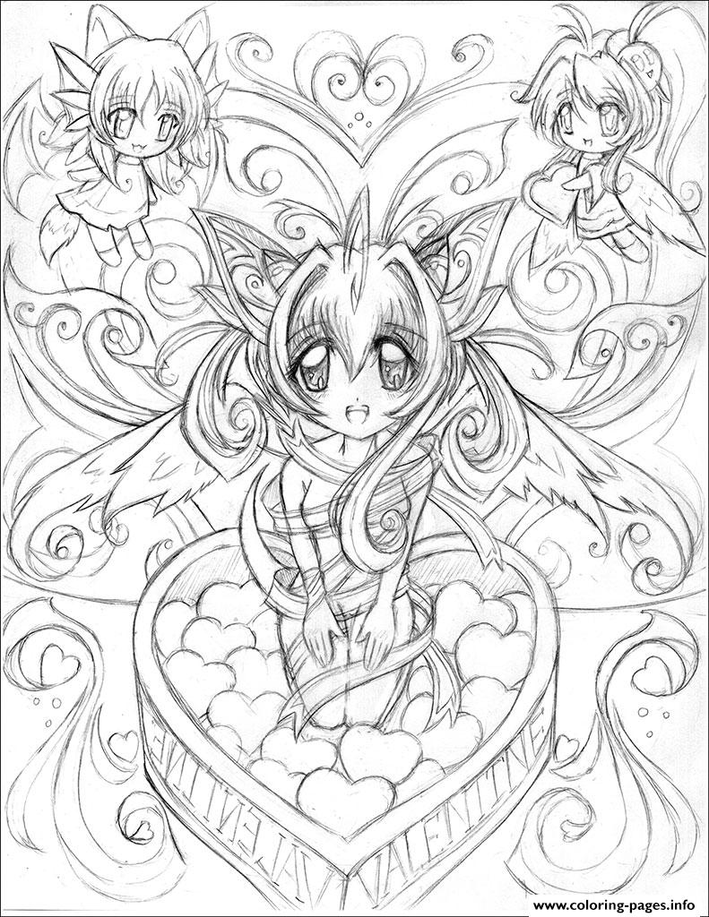 Free Printable Anime Cute Coloring Pages for Kids  GBcoloring