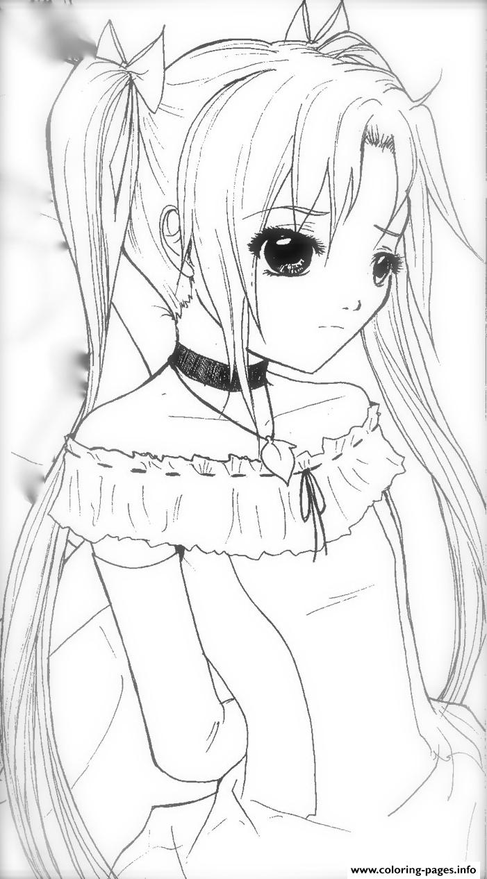 Cute Anime Girl Coloring Pages For Adults